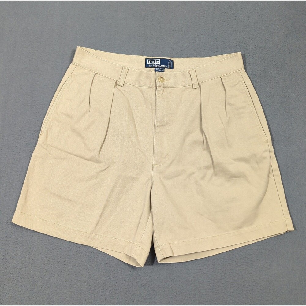 Polo Ralph Lauren Pleated Andrew Short Men's 33 Beige